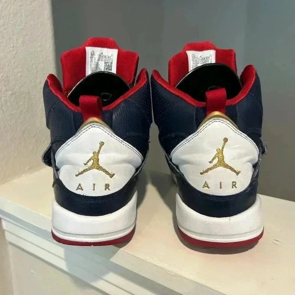 Nike Air Jordan flight 45 High Top Blue White Gym Red Size 5.5Y CZ8768 400 - Picture 6 of 10